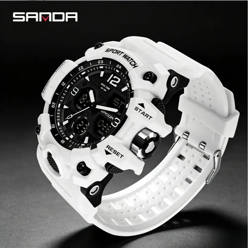 Men'S Sports Analog-Digital Watch, Waterproof Multifunctional Wristwatch with Luminous, Alarm, Calendar and Gift Box Outdoorfun Rose Gold Crystal Touch Screen